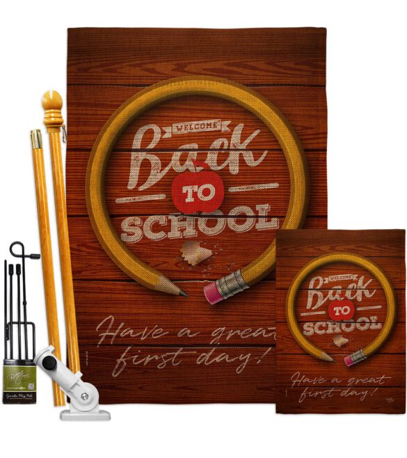 First Day Of School - School Education Special Occasion Vertical Impressions Decorative Flags HG120055 Made In USA - Image 27