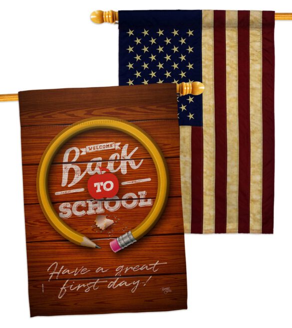 First Day Of School - School Education Special Occasion Vertical Impressions Decorative Flags HG120055 Made In USA - Image 8