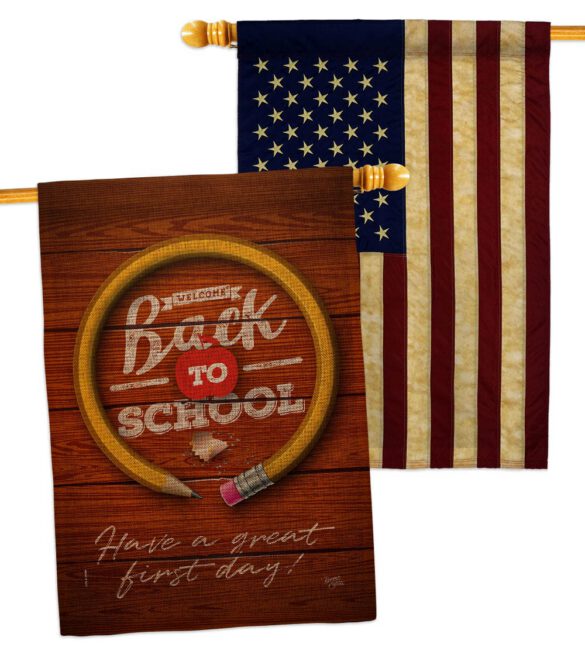 First Day Of School - School Education Special Occasion Vertical Impressions Decorative Flags HG120055 Made In USA - Image 29