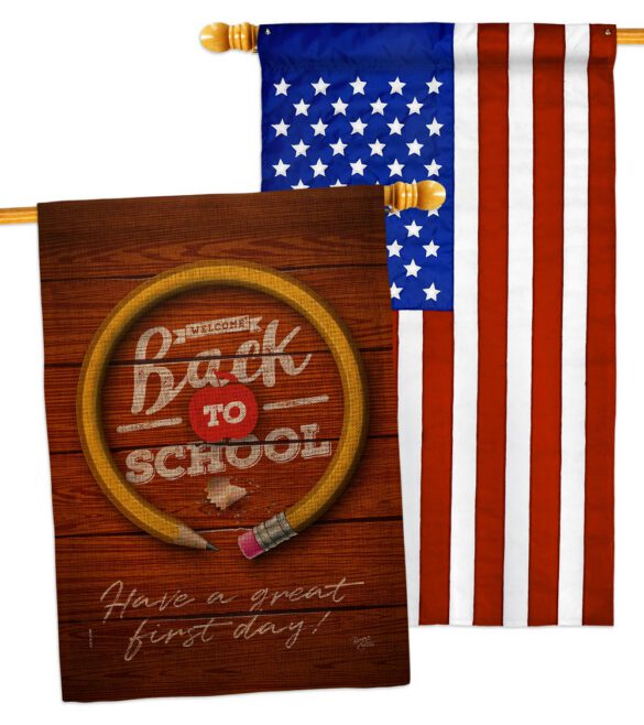 First Day Of School - School Education Special Occasion Vertical Impressions Decorative Flags HG120055 Made In USA - Image 31
