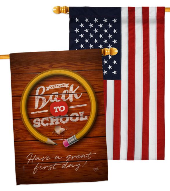 First Day Of School - School Education Special Occasion Vertical Impressions Decorative Flags HG120055 Made In USA - Image 15