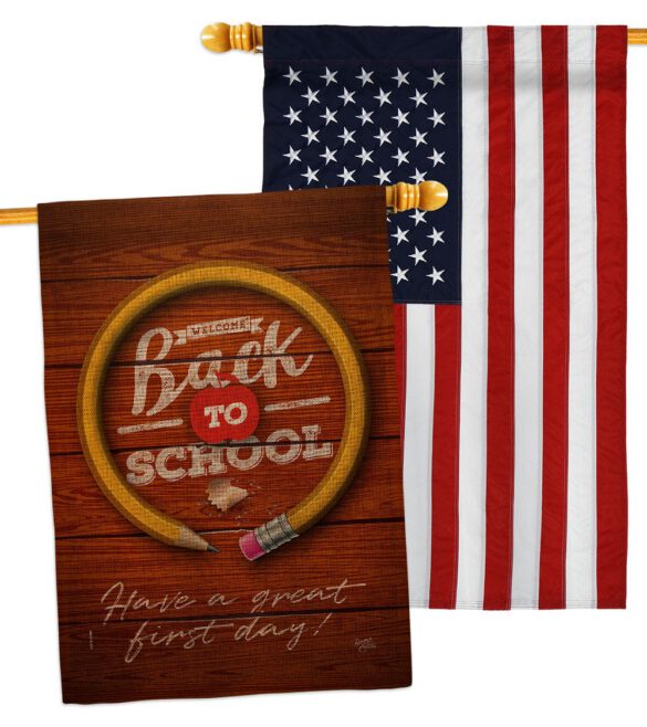 First Day Of School - School Education Special Occasion Vertical Impressions Decorative Flags HG120055 Made In USA - Image 36