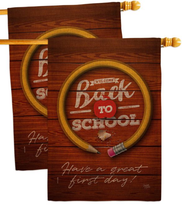 First Day Of School - School Education Special Occasion Vertical Impressions Decorative Flags HG120055 Made In USA - Image 33