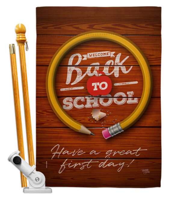 First Day Of School - School Education Special Occasion Vertical Impressions Decorative Flags HG120055 Made In USA - Image 5