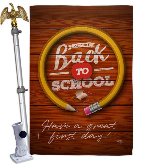 First Day Of School - School Education Special Occasion Vertical Impressions Decorative Flags HG120055 Made In USA - Image 20