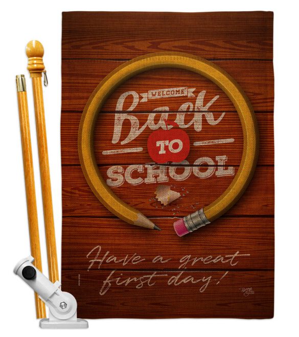 First Day Of School - School Education Special Occasion Vertical Impressions Decorative Flags HG120055 Made In USA - Image 26
