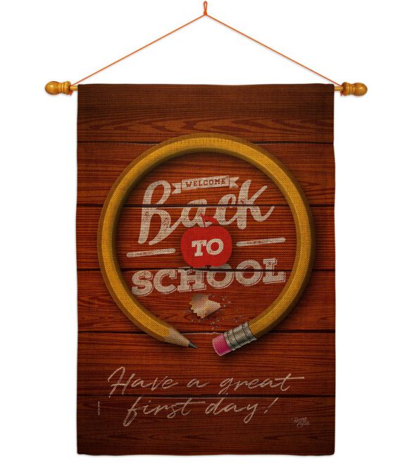 First Day Of School - School Education Special Occasion Vertical Impressions Decorative Flags HG120055 Made In USA - Image 42