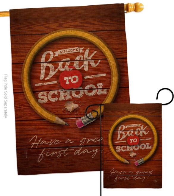 First Day Of School - School Education Special Occasion Vertical Impressions Decorative Flags HG120055 Made In USA - Image 24