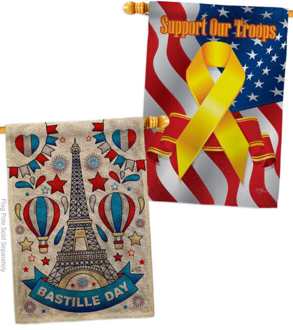 Bastille Day - Nationality Flags of the World Horizontal Impressions Decorative Flags HG130393 Made In USA - Image 36