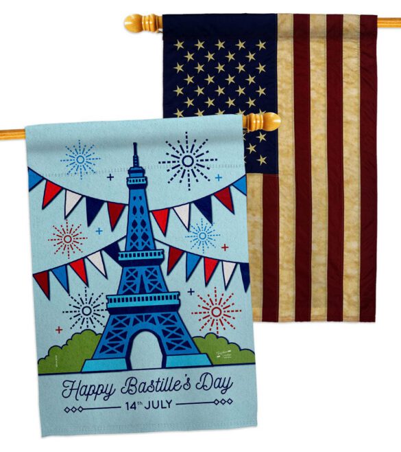 Happy Bastille Day - Nationality Flags of the World Horizontal Impressions Decorative Flags HG130394 Made In USA - Image 8