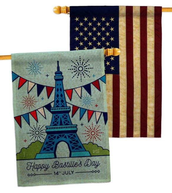 Happy Bastille Day - Nationality Flags of the World Horizontal Impressions Decorative Flags HG130394 Made In USA - Image 29
