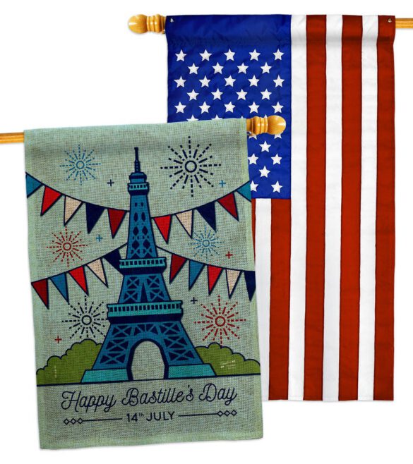 Happy Bastille Day - Nationality Flags of the World Horizontal Impressions Decorative Flags HG130394 Made In USA - Image 31