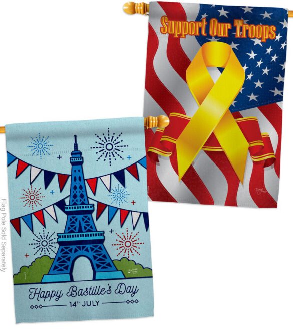 Happy Bastille Day - Nationality Flags of the World Horizontal Impressions Decorative Flags HG130394 Made In USA - Image 14