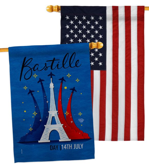 Bastille 14th July - Nationality Flags of the World Horizontal Impressions Decorative Flags HG190158 Made In USA - Image 16