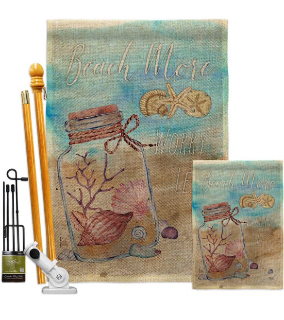 Beach More - Beach Coastal Vertical Impressions Decorative Flags HG106110 Made In USA - Image 16