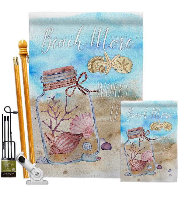 Beach More - Beach Coastal Vertical Impressions Decorative Flags HG106110 Made In USA - Image 6