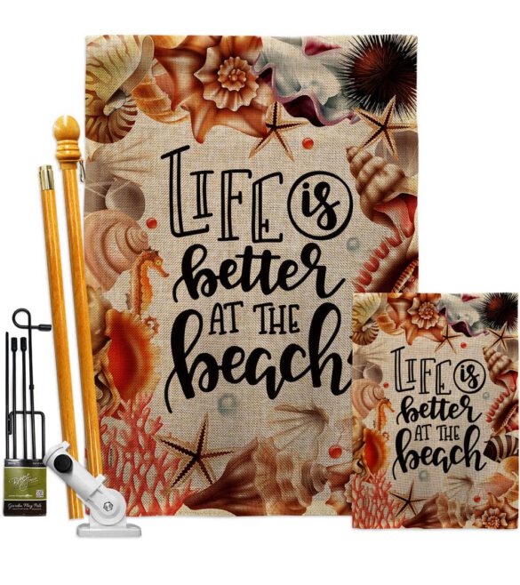 Better At Beach - Beach Coastal Vertical Impressions Decorative Flags HG106114 Made In USA - Image 16