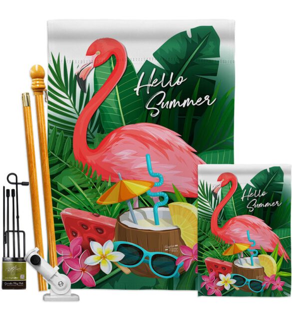 Flamingo Summer - Beach Coastal Vertical Impressions Decorative Flags HG137371 Made In USA - Image 6