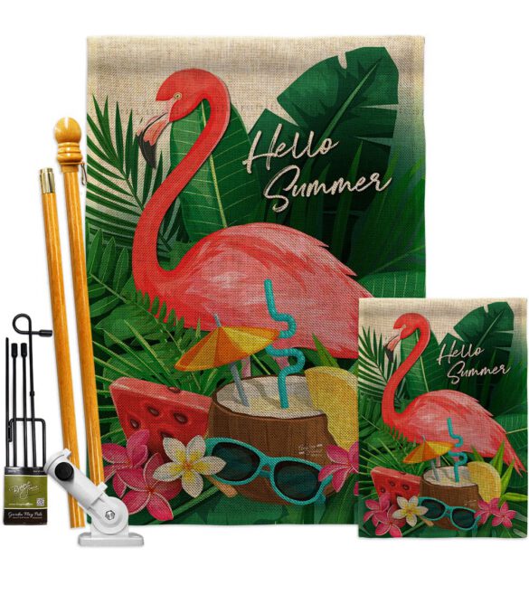 Flamingo Summer - Beach Coastal Vertical Impressions Decorative Flags HG137371 Made In USA - Image 16