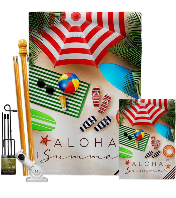 Aloha Beach Time - Beach Coastal Vertical Impressions Decorative Flags HG137451 Made In USA - Image 7