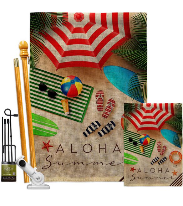 Aloha Beach Time - Beach Coastal Vertical Impressions Decorative Flags HG137451 Made In USA - Image 17
