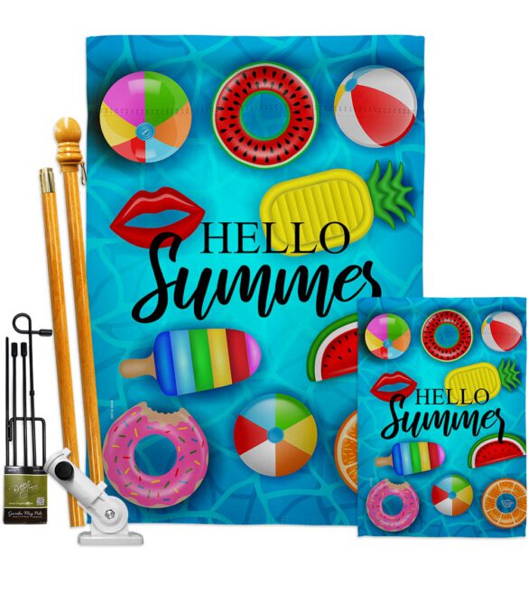 Chilling At Pool - Beach Coastal Vertical Impressions Decorative Flags HG192646 Made In USA - Image 6