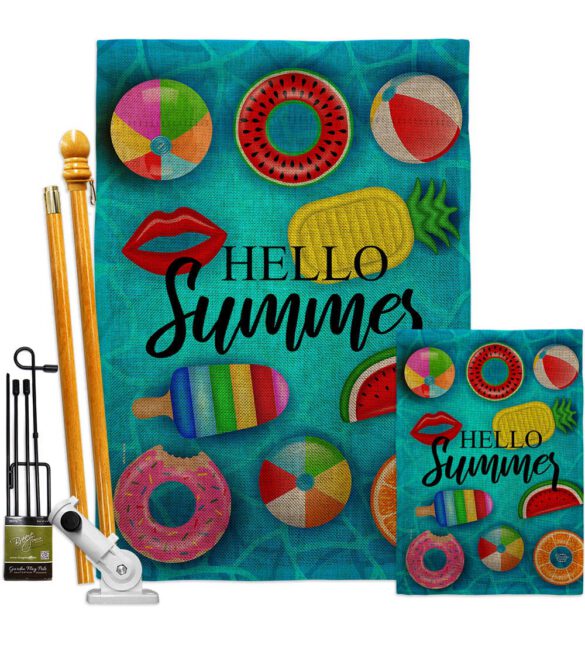 Chilling At Pool - Beach Coastal Vertical Impressions Decorative Flags HG192646 Made In USA - Image 16