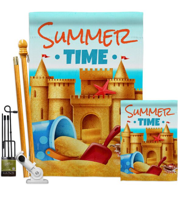 Bulid Sand Castle - Beach Coastal Vertical Impressions Decorative Flags HG192684 Made In USA - Image 6