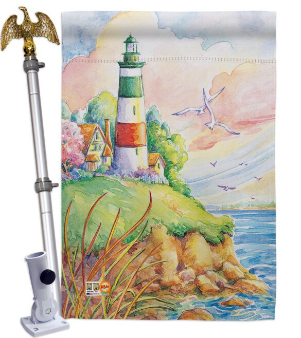 Cliff Lighthouse - Beach Coastal Vertical Impressions Decorative Flags HG106064 Made In USA - Image 13