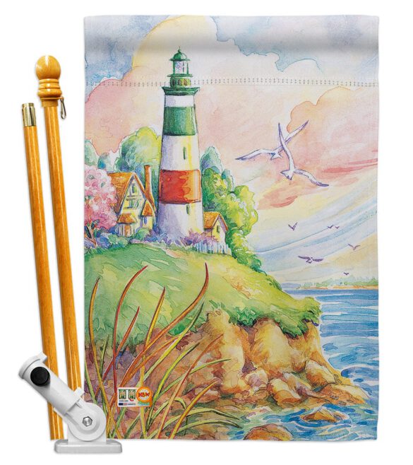 Cliff Lighthouse - Beach Coastal Vertical Impressions Decorative Flags HG106064 Made In USA - Image 5