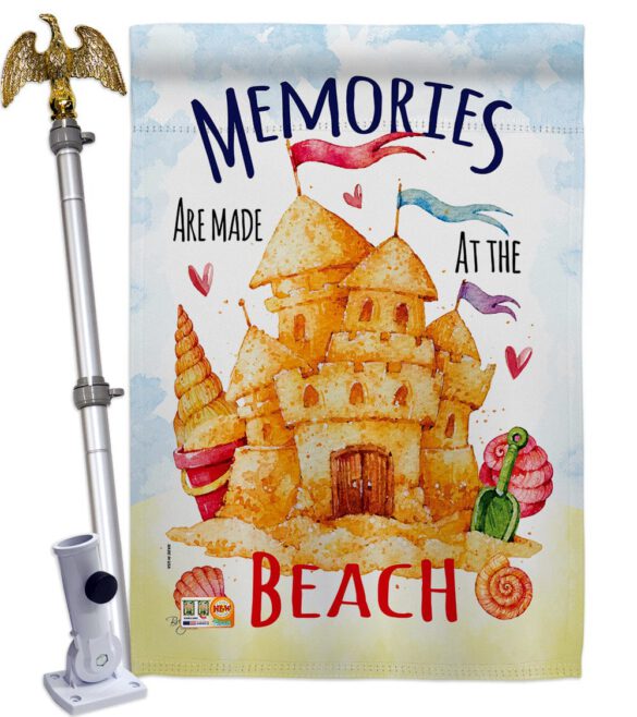 Beach Memories - Beach Coastal Vertical Impressions Decorative Flags HG106081 Made In USA - Image 13