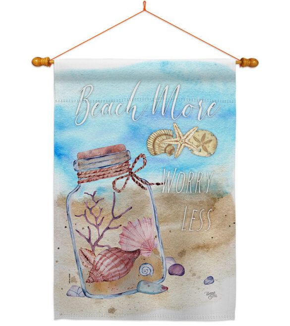 Beach More - Beach Coastal Vertical Impressions Decorative Flags HG106110 Made In USA - Image 10