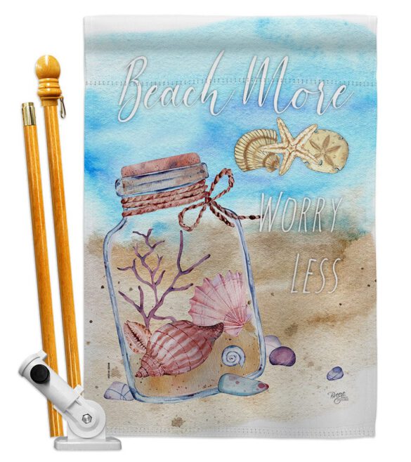 Beach More - Beach Coastal Vertical Impressions Decorative Flags HG106110 Made In USA - Image 5