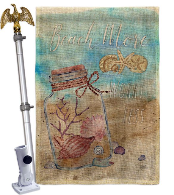 Beach More - Beach Coastal Vertical Impressions Decorative Flags HG106110 Made In USA - Image 19