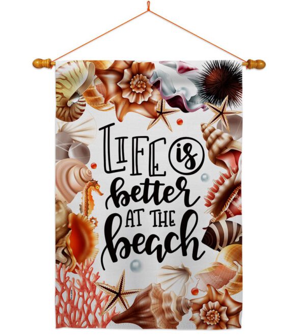 Better At Beach - Beach Coastal Vertical Impressions Decorative Flags HG106114 Made In USA - Image 10