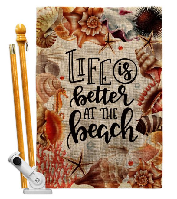 Better At Beach - Beach Coastal Vertical Impressions Decorative Flags HG106114 Made In USA - Image 15