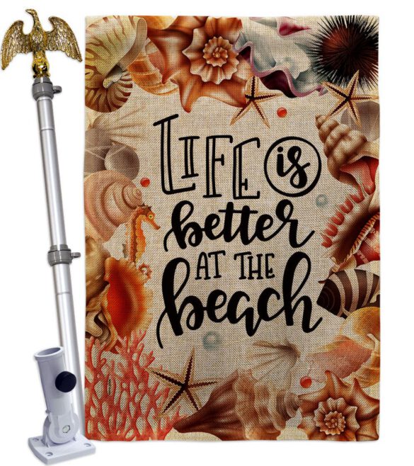 Better At Beach - Beach Coastal Vertical Impressions Decorative Flags HG106114 Made In USA - Image 19