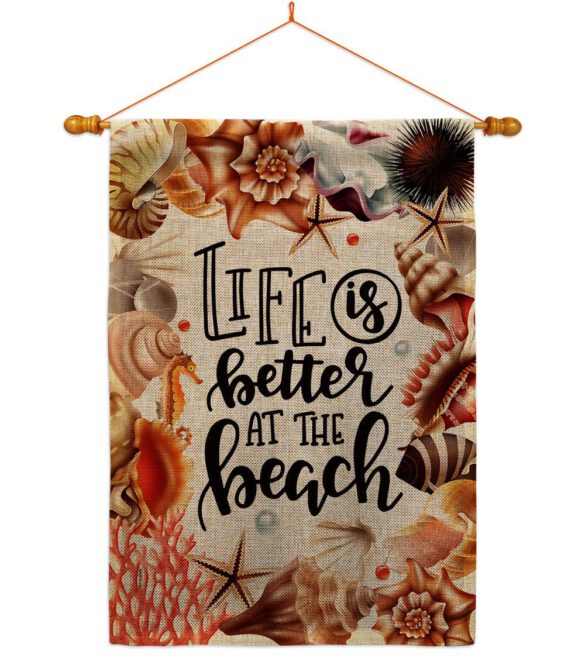 Better At Beach - Beach Coastal Vertical Impressions Decorative Flags HG106114 Made In USA - Image 20