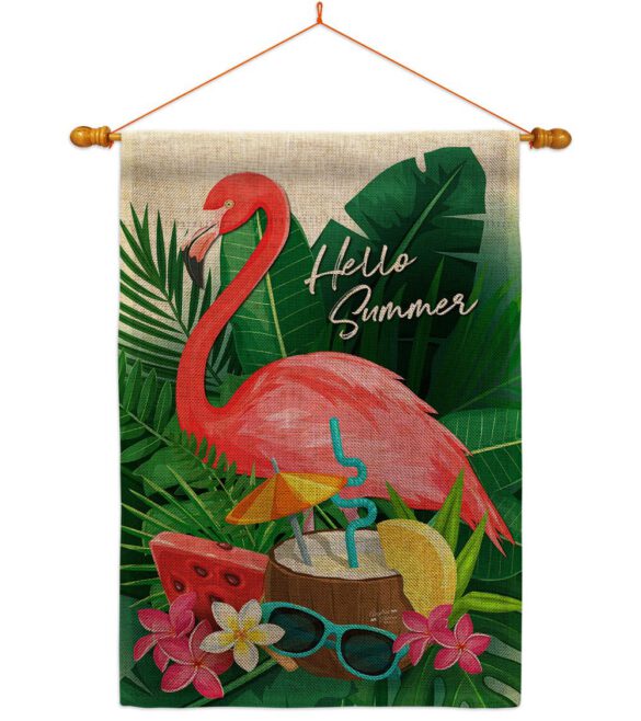 Flamingo Summer - Beach Coastal Vertical Impressions Decorative Flags HG137371 Made In USA - Image 20