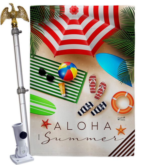 Aloha Beach Time - Beach Coastal Vertical Impressions Decorative Flags HG137451 Made In USA - Image 10