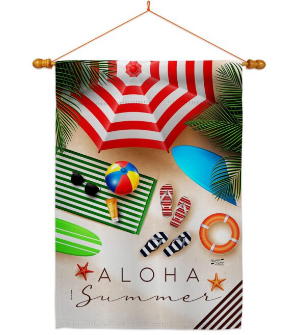 Aloha Beach Time - Beach Coastal Vertical Impressions Decorative Flags HG137451 Made In USA - Image 11