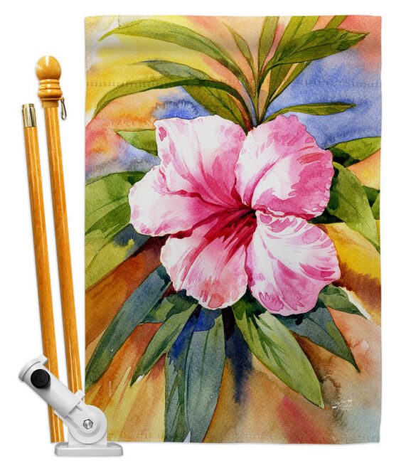 Hibiscus - Beach Coastal Vertical Impressions Decorative Flags HG137547 Made In USA - Image 5