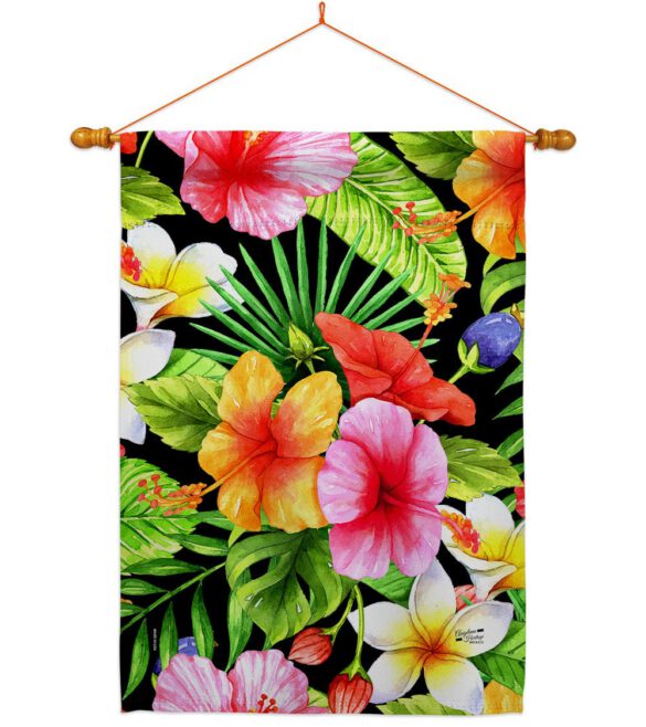 Hibiscus Bush - Beach Coastal Vertical Impressions Decorative Flags HG137550 Made In USA - Image 10