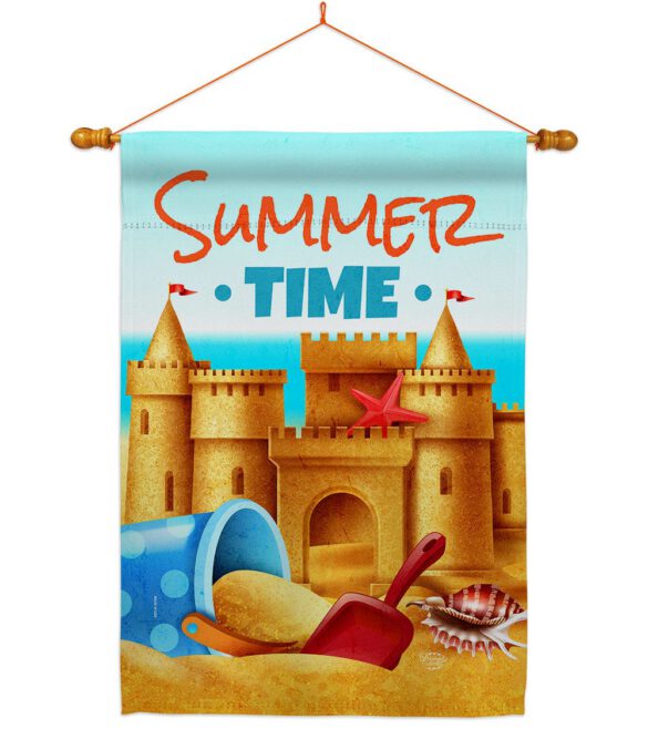 Bulid Sand Castle - Beach Coastal Vertical Impressions Decorative Flags HG192684 Made In USA - Image 12