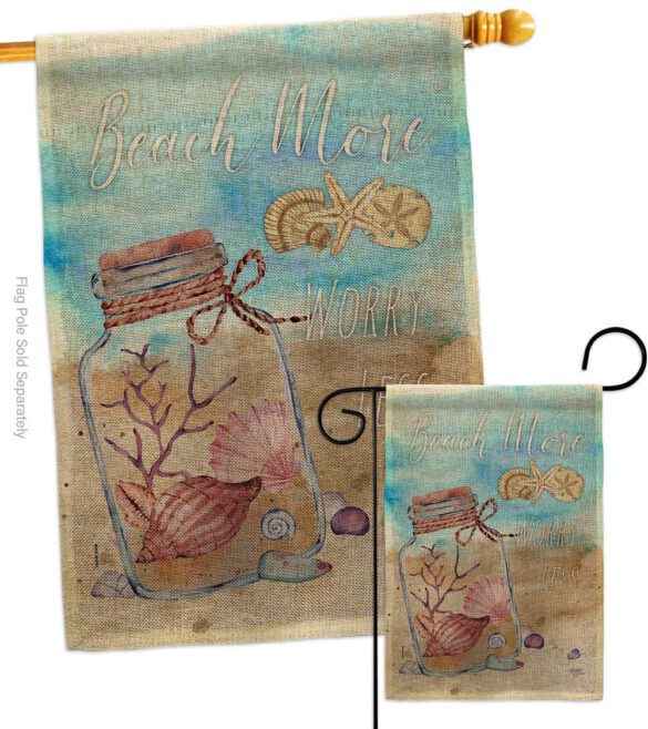 Beach More - Beach Coastal Vertical Impressions Decorative Flags HG106110 Made In USA - Image 13