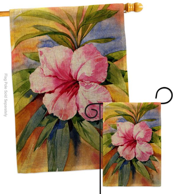 Hibiscus - Beach Coastal Vertical Impressions Decorative Flags HG137547 Made In USA - Image 13