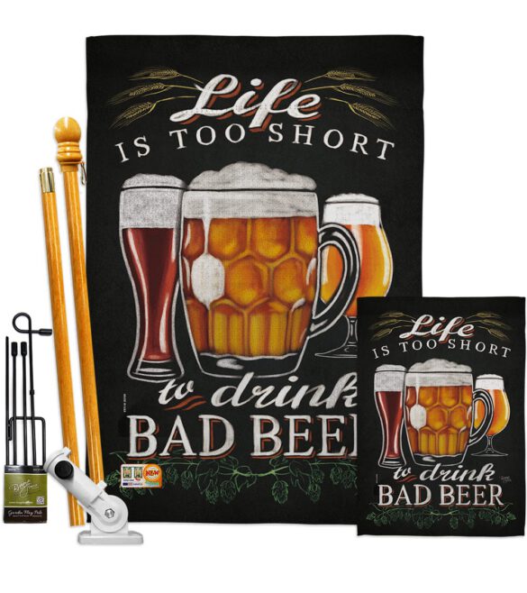 Drink Bad Beer - Beverages Happy Hour & Drinks Vertical Impressions Decorative Flags HG117050 Made In USA - Image 6
