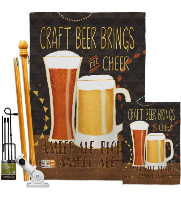 Craft Beer Brings Cheer - Beverages Happy Hour & Drinks Vertical Impressions Decorative Flags HG117052 Made In USA - Image 6
