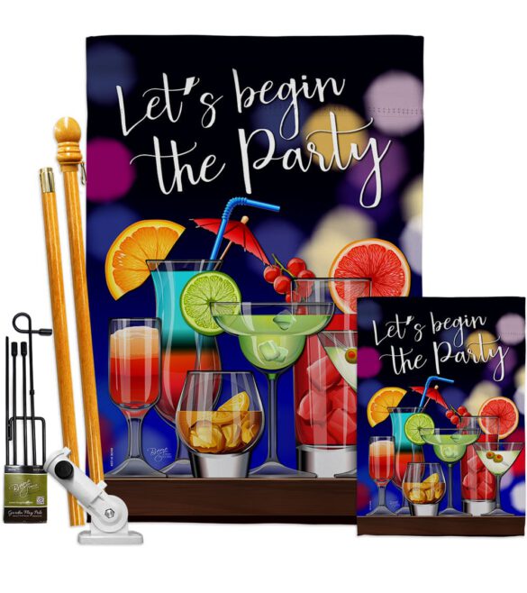 Begin The Party - Beverages Happy Hour & Drinks Vertical Impressions Decorative Flags HG117059 Made In USA - Image 6