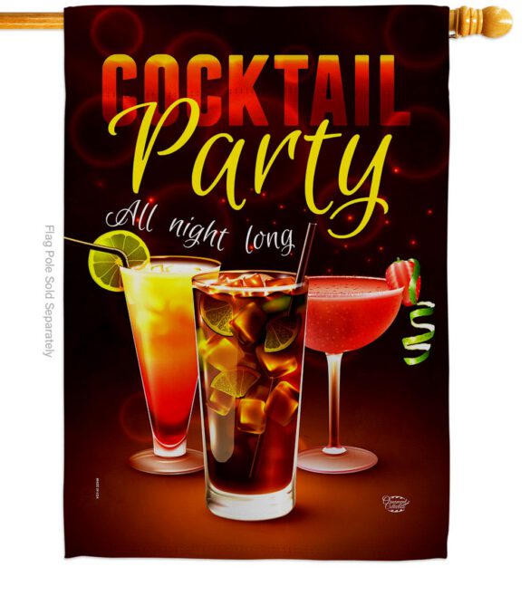 All Night Long - Beverages Happy Hour & Drinks Vertical Impressions Decorative Flags HG192523 Made In USA - Image 3